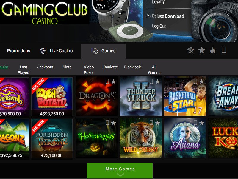 Casinos online casino games